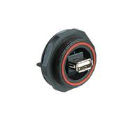 px0848aa Bulgin Straight, Panel Mount, Socket- Single Port Type Type A 2 IP68 USB Connector