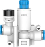vrpa-cm-q6-e Festo Push In 6 mm Regulator - 1bar to 8bar, 8bar max. input, VRPA-CM-Q6-E