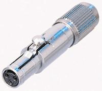 nsc3f Neutrik Circular Connector, 3 Contacts, Cable, Miniature Connector, Socket, Female, NanoCon Series
