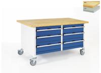 4100210611v Bott Portable Steel Workbench, 300kg Max Load, 840mm x 1500mm x 750mm
