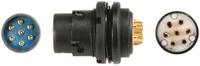 cb07c1l0 Glenair Circular Connector, 7 Contacts, Panel, 14.2 mm Connector, Socket, Male, IP68, CB Pogo Pin Series