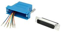 da25-smj8-b-k MH Connectors D-sub Adapter Female 25 Way D-Sub to Female RJ45
