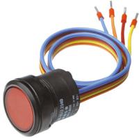 k84-6034305s EAO Illuminated Push Button Switch, Momentary, Panel Mount, 22.5mm Cutout, SPST, IP67