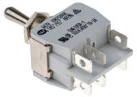 647h2 APEM Toggle Switch, Panel Mount, (On)-Off-(On), DPDT, Solder Lug Terminal, 250V ac