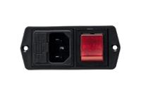bva01z000011 Bulgin C14 Panel Mount IEC Connector Male, 10A, 250 V, Fuse Size 5 x 20mm