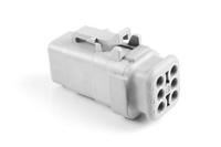 atm06-6s-sr01gy Amphenol Industrial, ATM Automotive Connector Plug Grey Cable Mount 6 Way, Crimp Termination ATM06-6S-SR01GY