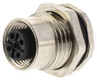 1200110238 Brad from Molex Circular Connector, 5 Contacts, Panel, M12 Connector, Socket, Male, IP68, Micro-Change Series