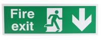 763-1803 Plastic FIRE EXIT, Fire Exit, English, Exit Sign