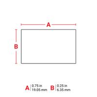 030105 Brady R6000HF White Label Roll, 19.05mm Width, 6.35mm Height, 10000Per Roll Qty