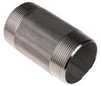 499-3293 RS PRO Stainless Steel Pipe Fitting, Straight Circular Barrel Nipple, Male R 2in x Male R 2in