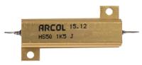 hs50-1k5-j Arcol, 1.5kΩ 50W Wire Wound Chassis Mount Resistor HS50 1K5 J ±5%