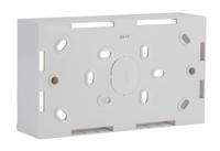 htc-bb2g3710wh HellermannTyton Connectivity HTC White Plastic Coated ABS Back Box, Wall Mount, 2 Gangs, 86x146x37mm