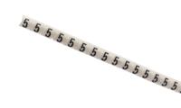 901-10531-909-2938-pvc HellermannTyton Helagrip Slide On Cable Markers, Black on White, Pre-printed "5", 1 → 3mm Cable, 901-10531