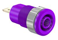 233000-26 Staubli Violet Female Banana Socket, 4 mm Connector, Tab Termination, 24A, 1000V, Gold Plating