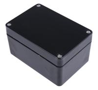 144-4451 RS PRO Black Glass Fibre Reinforced Polyester Junction Box, IP66, ATEX, IECEx, 110 x 75 x 55mm