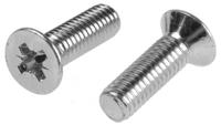 553-526 RS PRO Pozi M6 Countersunk Steel Machine Screws DIN 965 x 20.0mm
