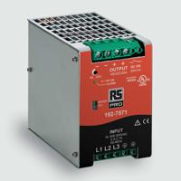192-7571 RS PRO Switched Mode DIN Rail Power Supply, 340 → 550 V ac / 520 → 725V dc ac, dc Input, 45 → 55V