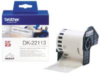 dk22113 Brother Transparent Black Print Label Roll, 62mm Width, 1 Roll Qty
