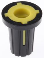 467-6746 RS PRO 17mm Black Potentiometer Knob for 6.4mm Shaft D Shaped