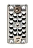 516-020-000-302 EDAC, 516 Heavy Duty Power Connector, Male, Straight, 20 Way