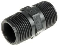 721911907 Georg Fischer Plastic Pipe Fitting, Straight Threaded Nipple, R 3/4in to BSPT 3/4in
