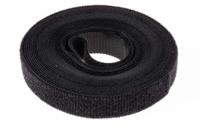 179-7177 RS PRO Cable Tie, Hook and Loop, 5m x 16 mm, Black Nylon, Pk-1