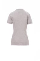 000841-0554-13001-xxl Payperwear VENICE LADY MELANGE Grey 10% Polyester, 90% Cotton Polo Shirt, UK- XXL, EUR- XXL