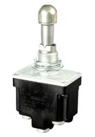 2tl1-7e Honeywell Toggle Switch, Panel Mount, (On)-Off-(On), DPDT, Screw Terminal
