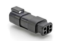 at04-4p-sr01blk Amphenol Industrial, AT Automotive Connector Socket Black Cable Mount 4 Way, Crimp Termination AT04-4P-SR01BLK