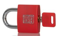 195-8252 RS PRO Key Brass Padlock, Keyed Alike, 6mm Shackle, 40mm Body