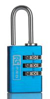 196-3967 RS PRO Combination Aluminium Combination Padlock, 3mm Shackle, 23mm Body