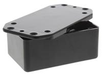 bim2001ip-blk CAMDENBOSS Series 2000 Series Black ABS Enclosure, IP65, Flanged, Black Lid, 105 x 56 x 39mm