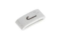 531-07870-hobs85-pvc-wh HellermannTyton HODS85 Slide On Cable Markers, Black on White, Pre-printed "J", 1.8 → 6.3mm Cable, 531-07870