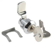 146-1807 RS PRO Cabinet Lock, 20mm Panel-to-Tongue, 17.2 x 14.2mm Cutout, Key Unlock