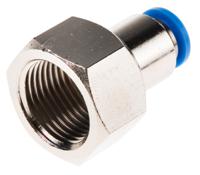 qsf-38-6-b Festo QS Series Straight Threaded Adaptor, G 3/8 Female to Push In 6 mm, Threaded-to-Tube Connection Style, 190652