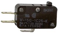 v-15g-1c25-k Omron Pin Plunger Micro Switch, Quick Connect Terminal, 15 A @ 250 V ac, SP-CO, IP40