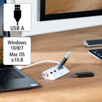 200120 Hama 4 Port USB 2.0 USB A  Hub, USB Powered, 8.9 x 3.8 x 2.2cm