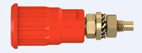233140-22 Staubli Red Female Banana Socket, 4 mm Connector, Press Fit Termination, 24A, 1000V, Gold Plating