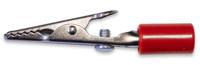 bu-60hs-2 Mueller Electric Crocodile Clip 4 mm Connection, Nickel-Plated Steel Contact, 10A, Red