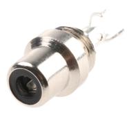 484-9348 RS Pro Black, Natural Cable Mount RCA Socket with Nickel Plated Contacts, 5A