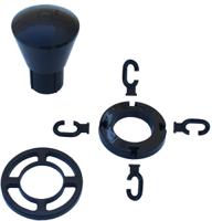 125-2194 RS PRO Black & Yellow ABS Barrier Post