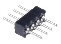 850-80-004-10-001101 Preci-Dip 850 Series Straight Through Hole Pin Header, 4 Contact(s), 1.27 mm Pitch, 1 Row, Unshrouded