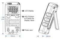 296-580 RS PRO Digital, LCD Digital Multimeter, 10A ac Max, 10A dc Max, 600V ac Max - RS Calibrated