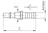 187-8822 RS PRO Brass Male Coupler Nipple, 8mm Hose Barb