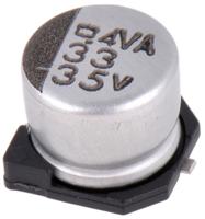 emva350ara330mf55g CHEMI-CON 33μF Aluminium Electrolytic Capacitor 35V dc, Surface Mount - EMVA350ARA330MF55G