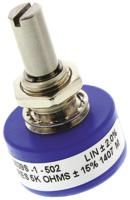 6639s-1-502 Bourns 6639 5kΩ Rotary Potentiometer Continuous-Turns 1-Gang Panel Mount, 6639S-1-502
