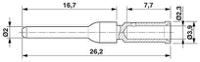1621580 Phoenix Contact Male Crimp Circular Connector Contact, Contact Size 2mm, Wire Size 1.5 → 2.5 mm²