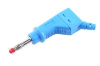 669328-23 Staubli Blue Male Banana Plug, 4 mm Connector, Screw Termination, 32A, 600V, Nickel Plating