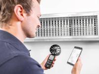 0563-0417 Testo 417 Vane Anemometer, 20m/s Max, Measures Air Velocity, Temperature, Volume Flow