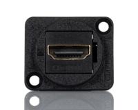 257-6704 RS PRO 35 x 26 x 31 mm 19 Way Female Right Angle Feedthrough HDMI Connector